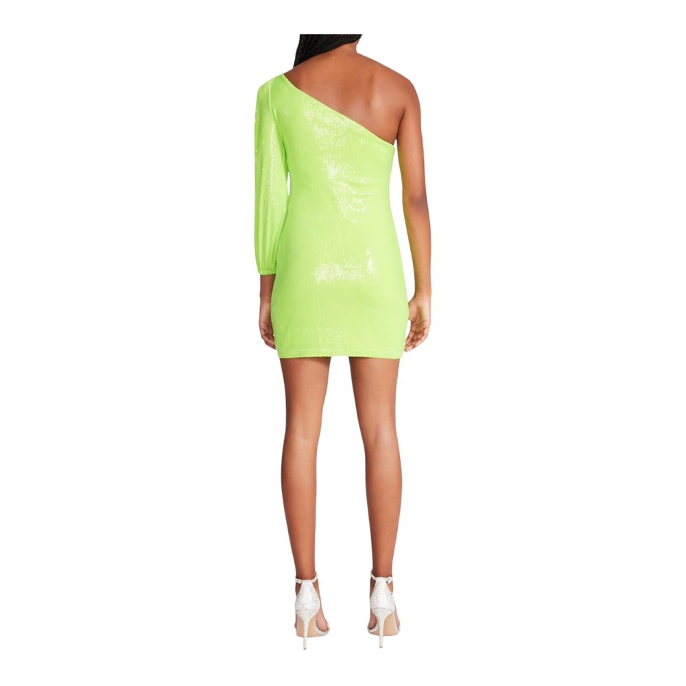 Steve Madden KATYA ONE-SHOULDER SEQUIN MINIDRESS worn once - Picture 2 of 11